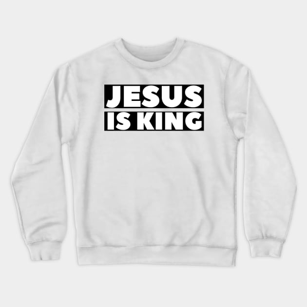 Jesus Is King - Christian Crewneck Sweatshirt by ChristianShirtsStudios